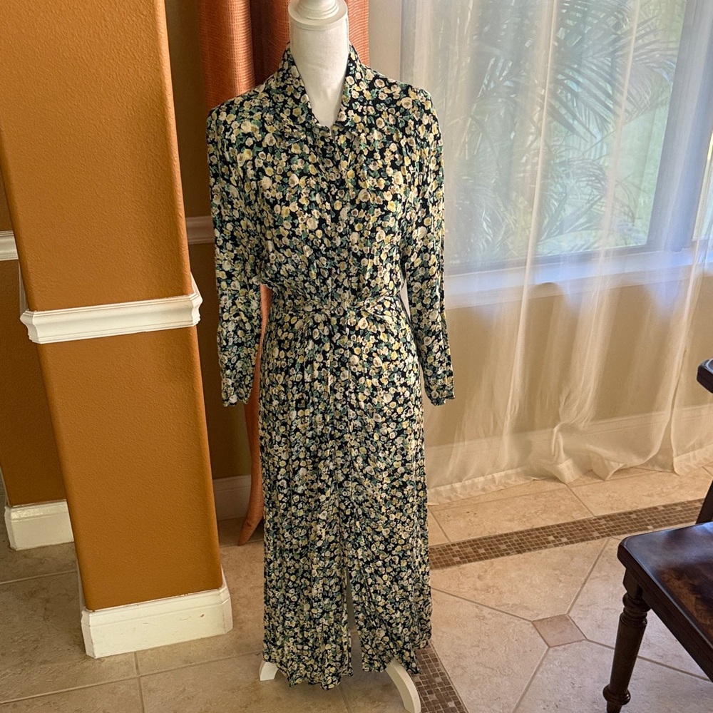 Zara Floral Long Sleeve Dress